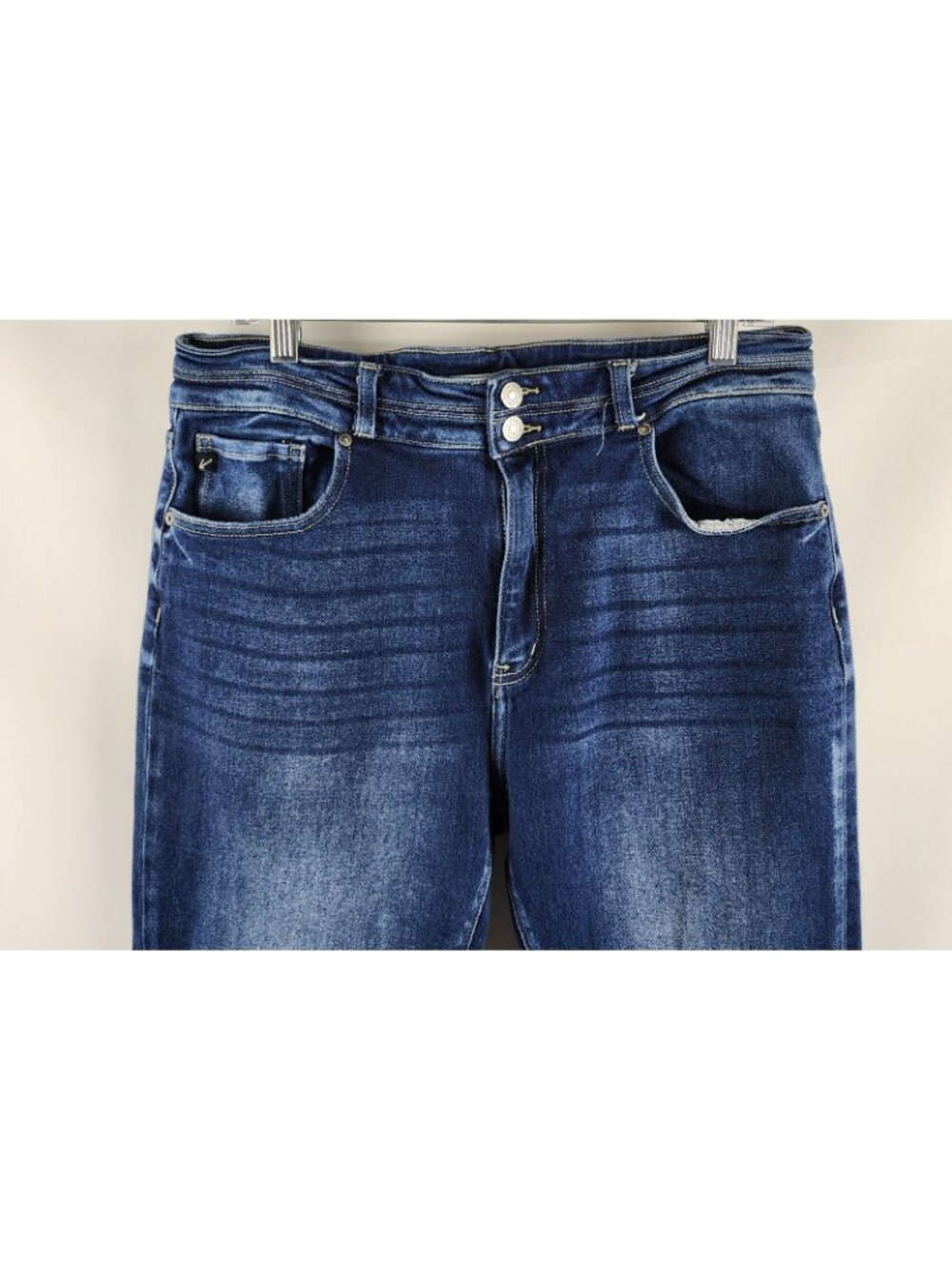 KanCan Jeans Womens 31x26 Blue High Rise Distressed Cropped Denim 128035 - Picture 2 of 11